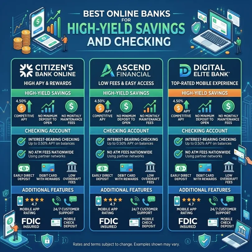 Best Online Banks for High-Yield Savings and Checking