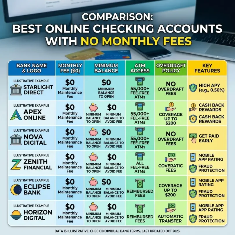 Best Online Checking Accounts With No Monthly Fees