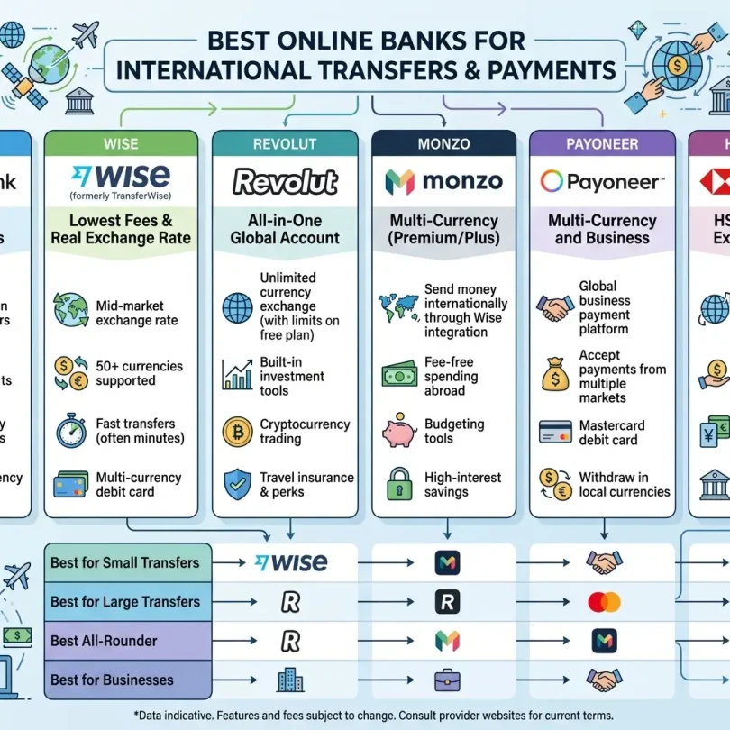 Best Online Banks for International Transfers and Payments